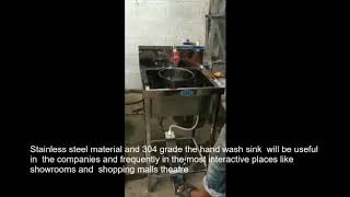 Hand wash sink in pedal operated model