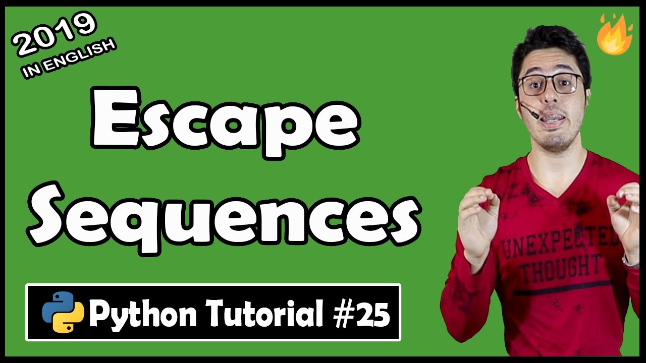 Escape Sequence Characters In Python | Python Tutorial #25