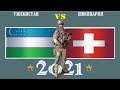 Узбекистан VS Швейцария 🇺🇿 Армия 2021 🇨🇭 Сравнение военной мощи