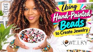 Using Hand Painted Wood Beads to Create a Twin Set!