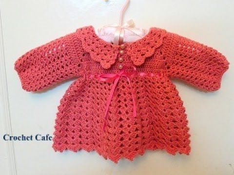 كروشيه فستان للبيبي الجزء 1 شرح الصدر المربع بعدة مقاسات كروشيه كافيه كروشيه فستان للبيبي الجزء 1 شرح الصدر المربع بعدة مقاسات كروشيه كافيه