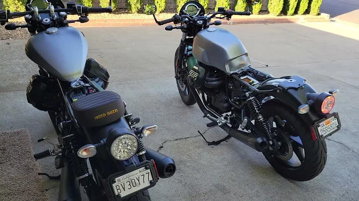 Moto Guzzi v9 & v7 Exhaust Comparison/Stock vs Ago...