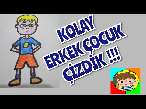 Kolay Erkek Çocuk Nasıl Çizilir? - 5 Dakikada basit resim çizme - 1. SINIF RESİM DERSLERİ