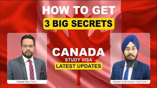 How to get CANADA visa, 3 Big secrets |  STUDY VISA UPDATES 2023 | USA CANADA UK