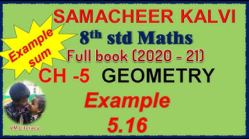 TN 8th maths full book Geometry  Example  5.16, The Pythagorean Theorem,  measure of angles and type