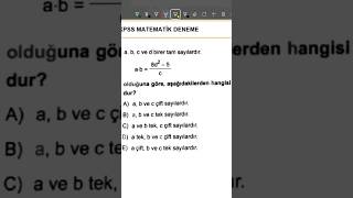 Matematik Deneme Soru çözümleri #shorts