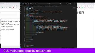 9-2 main page (public/index.html) - html. css