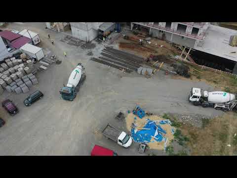 მწვანე ხეივანი. V  და VI ბლოკების საძირკვლის ჩასხმა