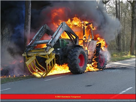 Tractorbrand Rechtuit Hollandscheveld 25-03-2022