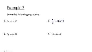 Lesson on Solving Two-Step Equations (Linear Equations)