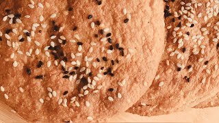 خبز كيتو بجلوتين القمح والخميرة | خبز قاراطاي |  Keto sesame bread |  vegan bread