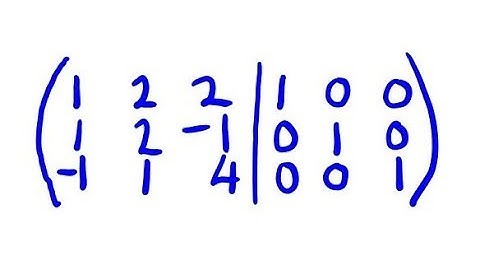 Inverse van 3x3 matrix met behulp van rijreductie