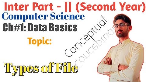 Types of File | ch#1: | Data Basics | 12th Class | Irfan Aslam