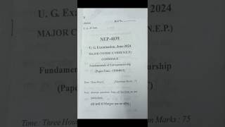 CCSU Meerut | BCom. 4th Sem | Major Subject | Commerce (C010404T) | NEP 2020 | PYQs | 2024 | 📚✨