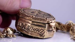 ANTIQUE 18th CENTURY MEMENTO MORI FRENCH VERGE FUSEE OCTAGONAL POCKET WATCH