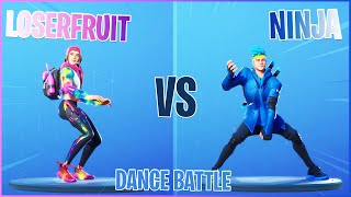 Loserfruit Vs Ninja Fortnite Dance Battle Fortnite Chapter 2 Season 3