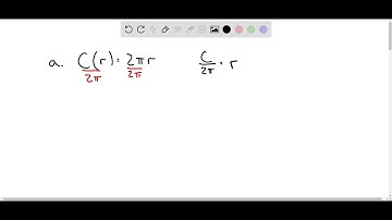 The circumference C of a circle is a function of its radius given by C(r) = 2Ï€r. a. Express the ra…