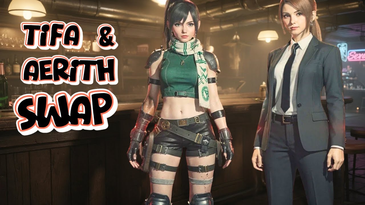 Tifa & Aerith Outfit Swap in AI — Every FF7 Look Reimagined