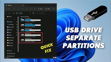 How to fix a USB drive fragmented into separate partitions