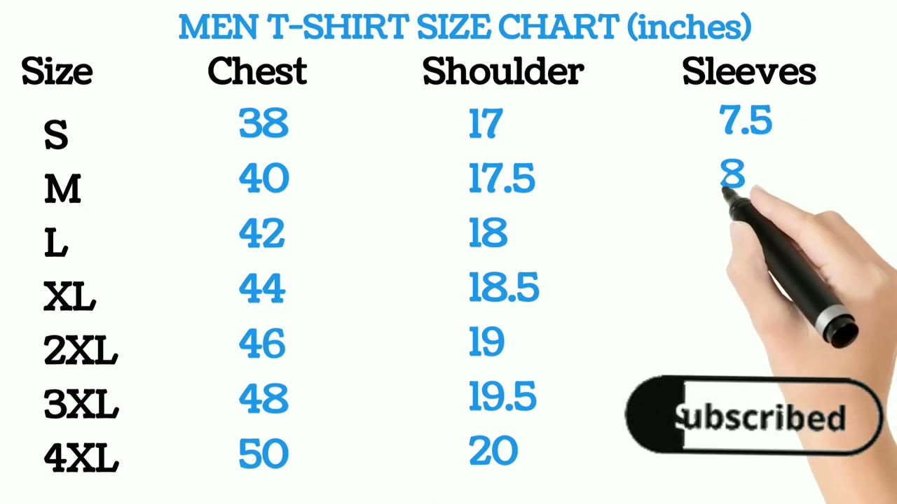 MEN S T SHIRT SIZE CHART T SHIRT SIZE CHART FOR MEN How To Select MEN S T SHIRT SIZE CHART T SHIRT SIZE CHART FOR MEN How To Select