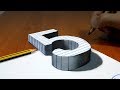 Draw a Number 5 on Line Paper 3D Trick Art