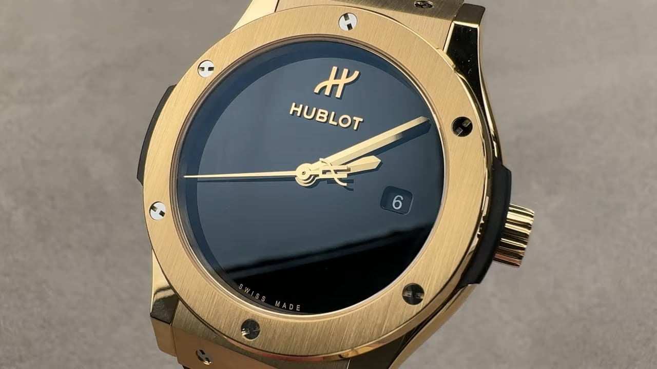 HUBLOT クラシック　MDM Hublot MDM S 152 10 2 Stainless steel and 18k yellow gold Black
