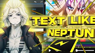 Text like Neptune in Node Video | How To Text In node Video