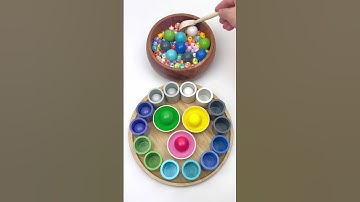 Color Sorting Reverse #asmr #satisfying #colorsorting #marblerun