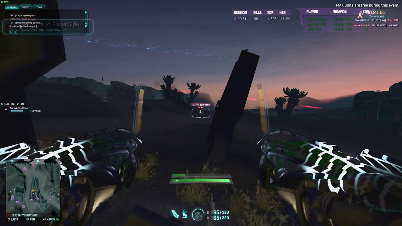 Planetside 2 - possible knife teleport hacker B14DE