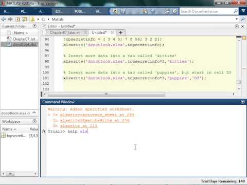 Reading and Writing to Excel in Matlab - YouTube