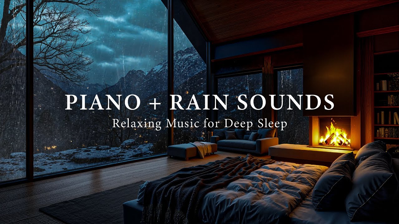 Relaxing Piano + Rain Sounds 🎹 Deep Sleep Music for Stress Relief, Calm ...
