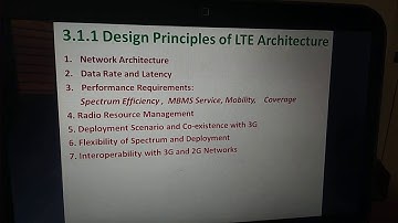 Design principles of LTE by Dr. Komala, associate professor, dept of ECE, SJBIT