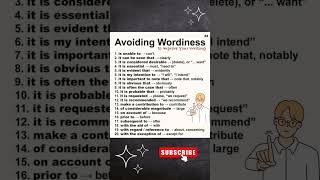 avoid wordiness to improve your writing #improvewriting #improveyourenglish #foryou#education