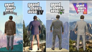Michael De Santa Jumping from the highest Mountain in every GTA Game (GTA 3 - GTA 6) | Mountain fall