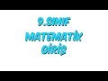 9.Sınıf Matematik - MANTIK