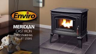 Meridian Enviro Cast Iron Freestanding Pellet Stove