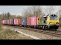 FL Class 70 Flying past Great Park LC, RBL, 16/12/2024 | Boom Trainspots
