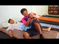 6 local thai body massage inside a thai temple in thailand