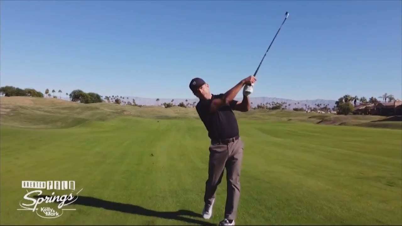 Mark Consuelos Plays Golf in Palm Springs with Jerry O'Connell and Live's Director Brian Chapman
