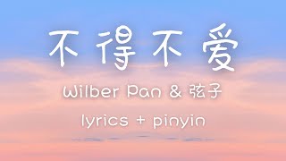 [lyrics/pinyin/engsub]《不得不爱》- Wilber Pan \u0026 弦子 [bu de bu ai]