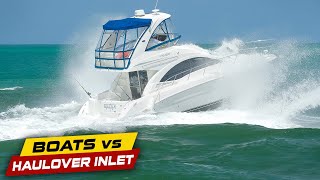 HAULOVER WAVES BREAK THE CABIN DOOR!! | Boats vs Haulover Inlet thumbnail