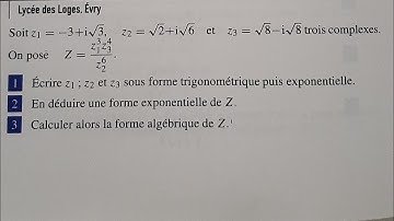 Nombres Complexes !!! 😈😈😈 Forme Trigonométrique, Exponentielle  et Formule de Moivre - Terminale