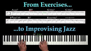 How to improvise an EASY JAZZ SOLO with simple ARPEGGIOS