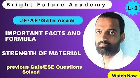 strength of material for civil/mechanical engineering|PY GATE question solution|@brightfutureacademy