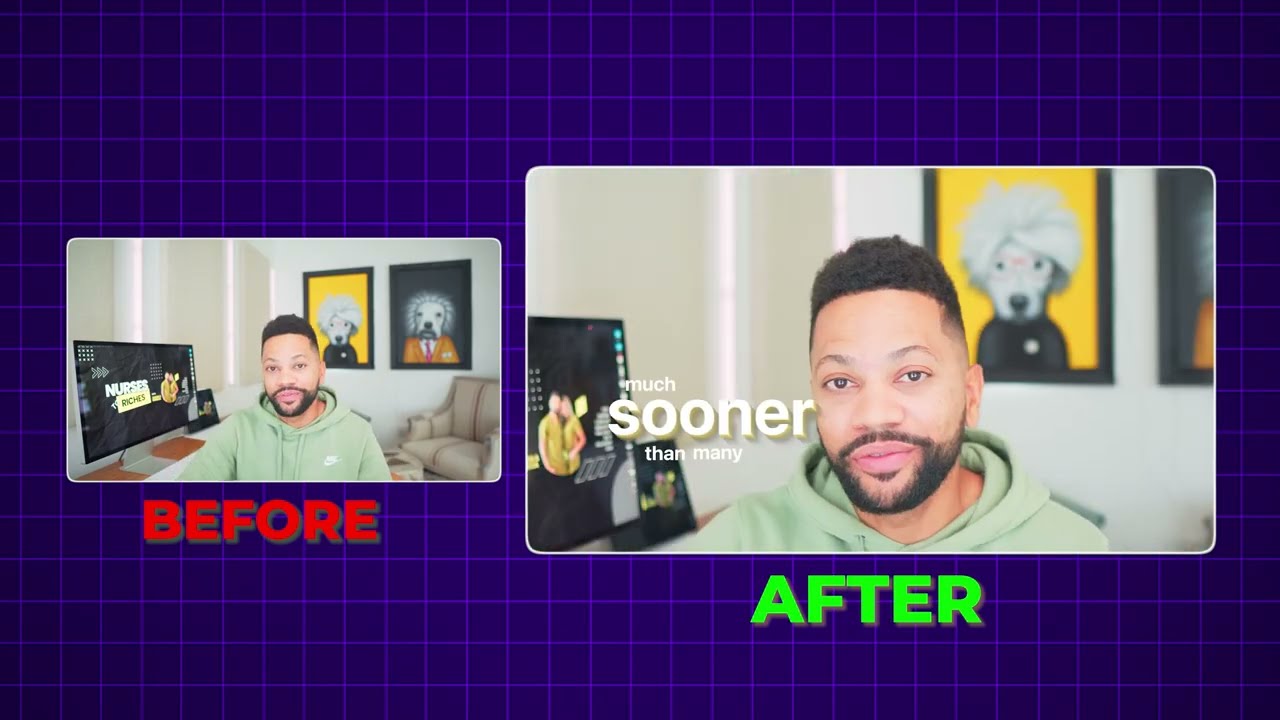 Editing Demo — Before & After (Original video by Nurses To Riches)