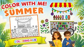 How to Color Summer-themed Pages for Kids & Adults | Fun and Easy Coloring Pages by ColoringHub How to Color Summer-themed Pages for Kids & Adults | Fun and Easy Coloring Pages by ColoringHub