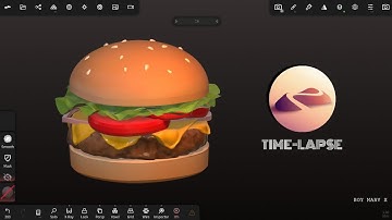 How I made a burger with nomad sculpt app on mobile | Time-lapse