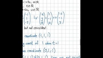 Relationships between lines (3D vectors - skew lines)