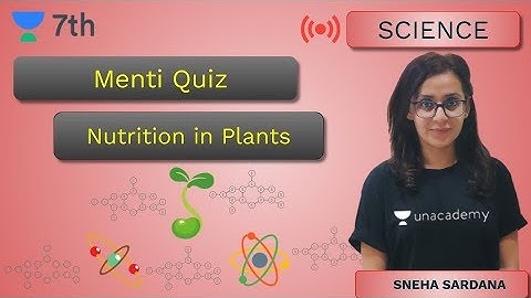 Menti Quiz | Nutrition in Plants | Unacademy Class 7 | Sneha Sardana