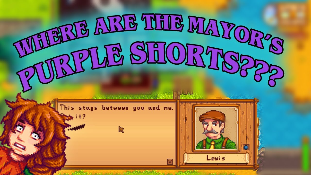 Stardew Valley Purple Shorts: Where to Find the Mayor's Shorts